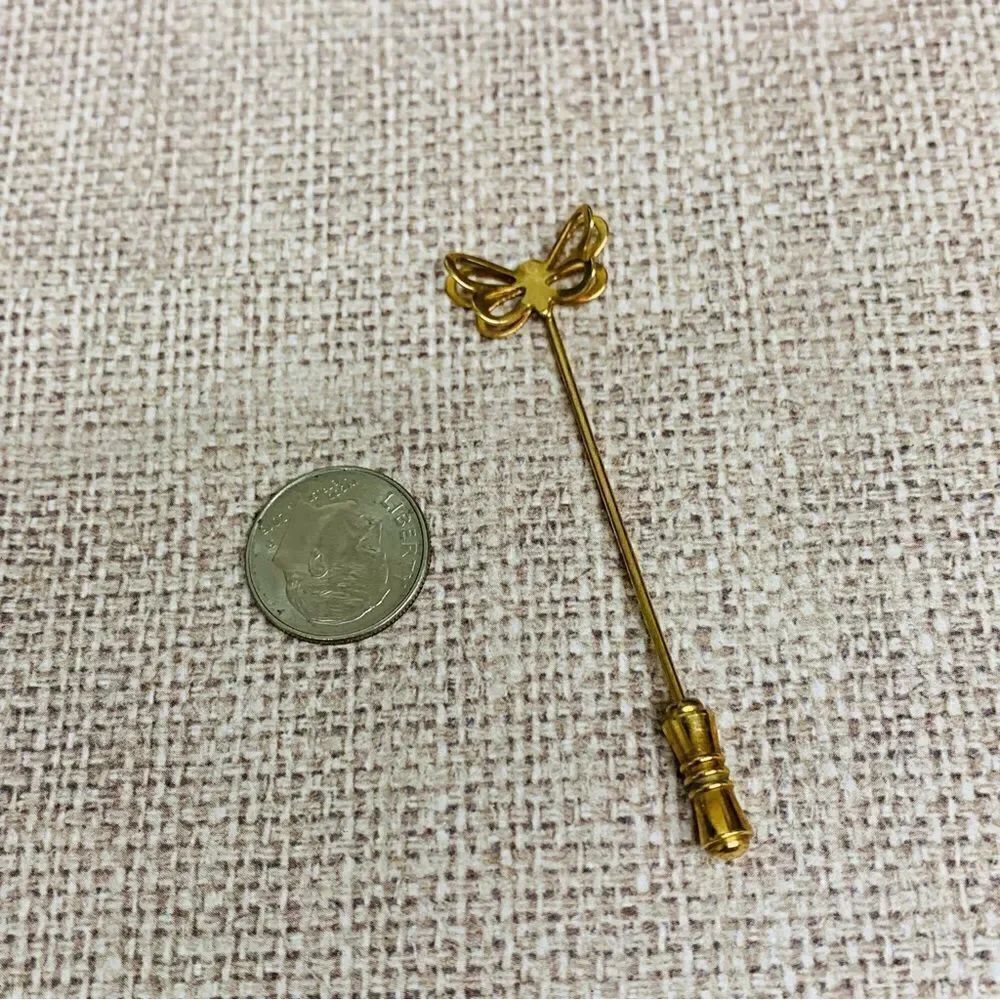 VTG Gold Butterfly Stick Pin - Picture 2 of 2